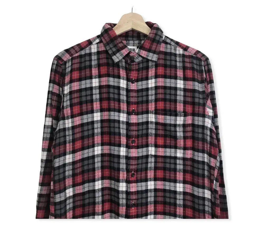 Flannel Japanese Brand Uniqlo Plaid Tartan Flannel Shirt Size US M / EU 48-50 / 2 - 2 Thumbnail