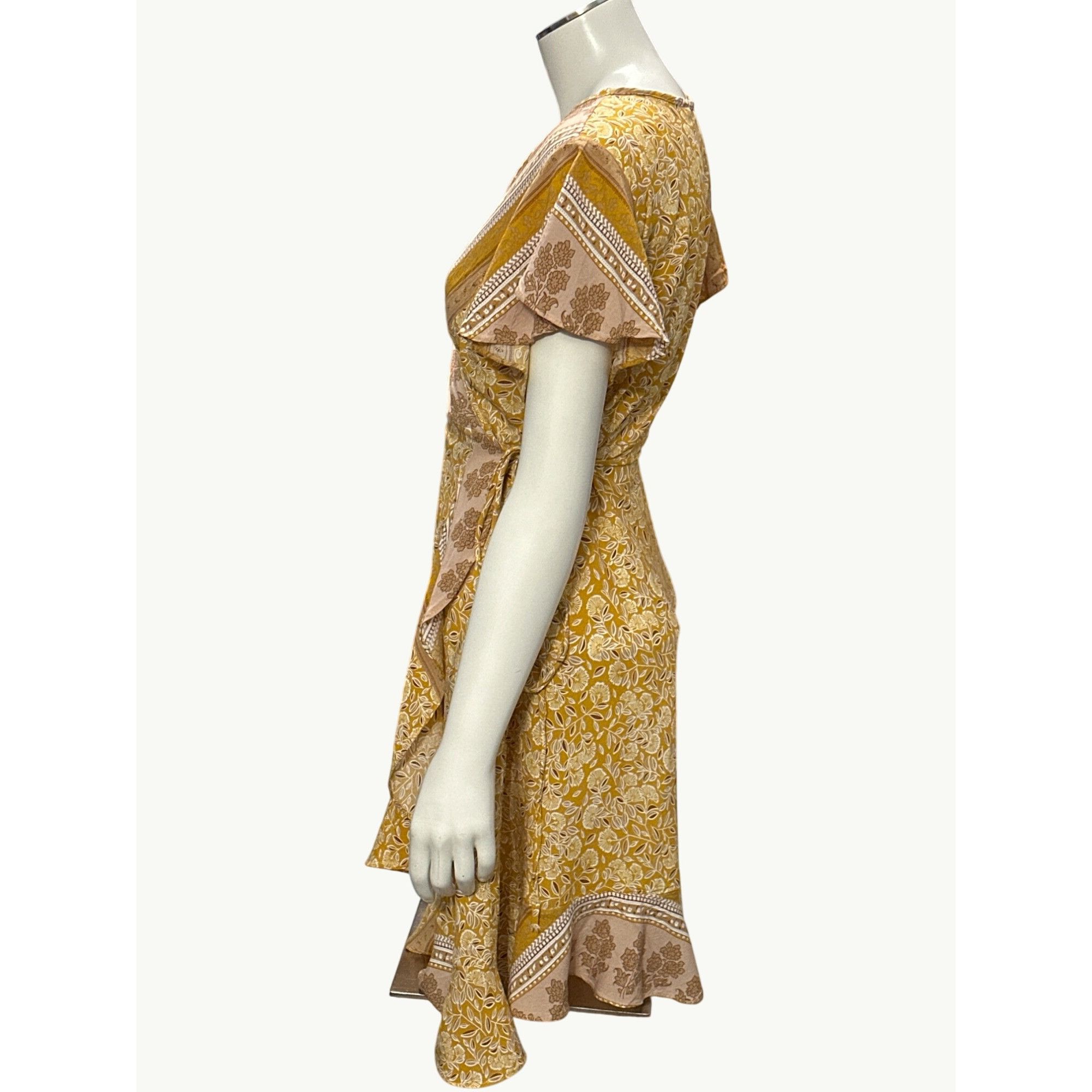 Other CCC Bohemian Floral Wrap Dress Short Sleeve V-Neck Elegant S Size ONE SIZE - 2 Thumbnail