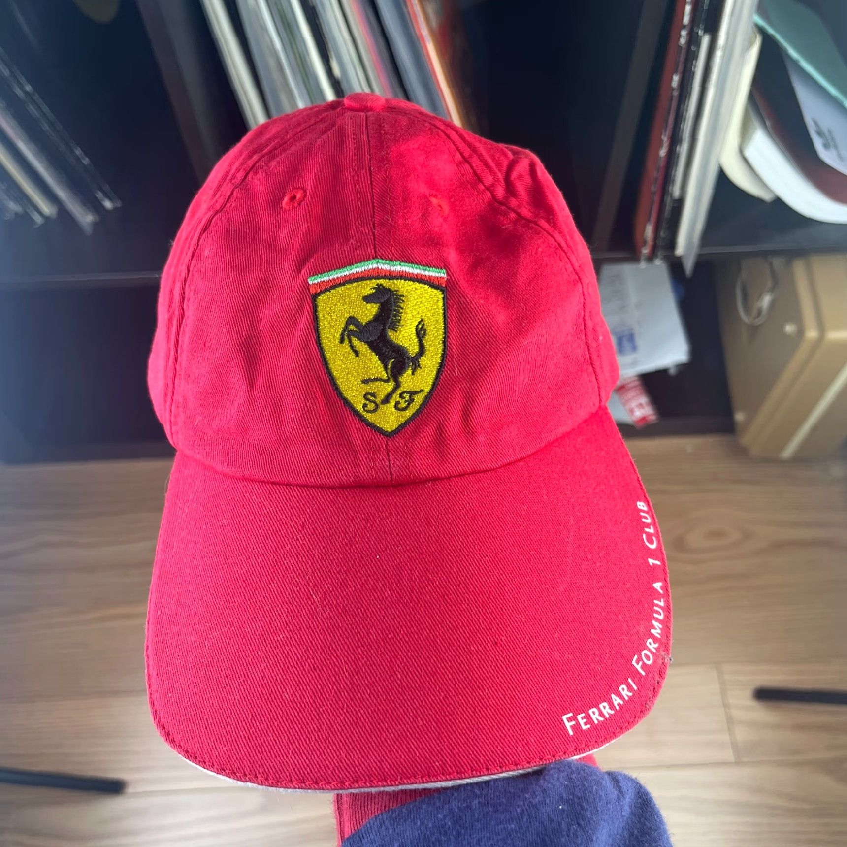 Ferrari VINTAGE Ferrari Racing Strapback Hat Baseball Cap Men One Size Red 90s Skull Adjustable Casual Canvas Fur Cotton Acrylic Size ONE SIZE - 2 Thumbnail