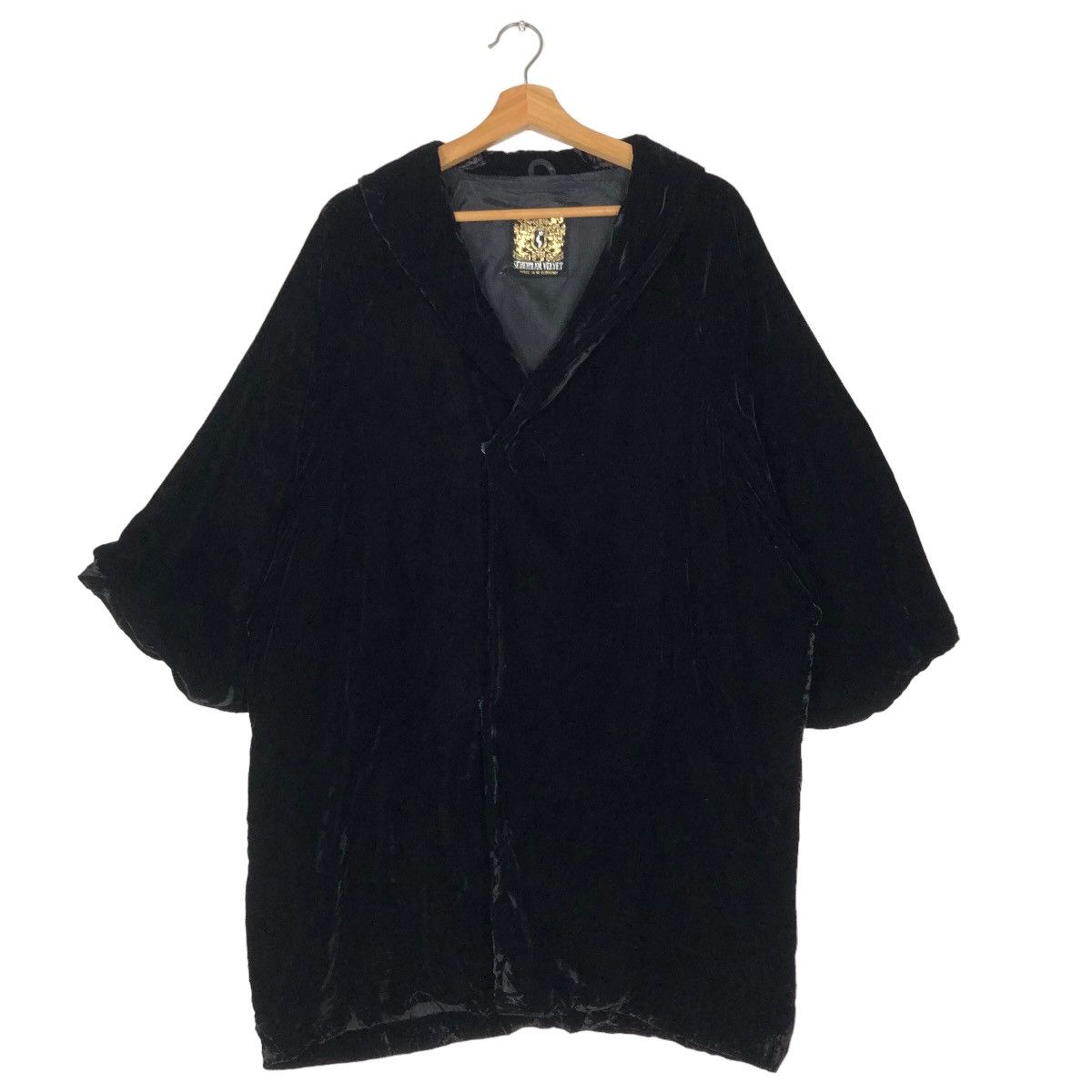 🔥Rare Long Jacket Scheibler Velvet Made in W.Germany Black