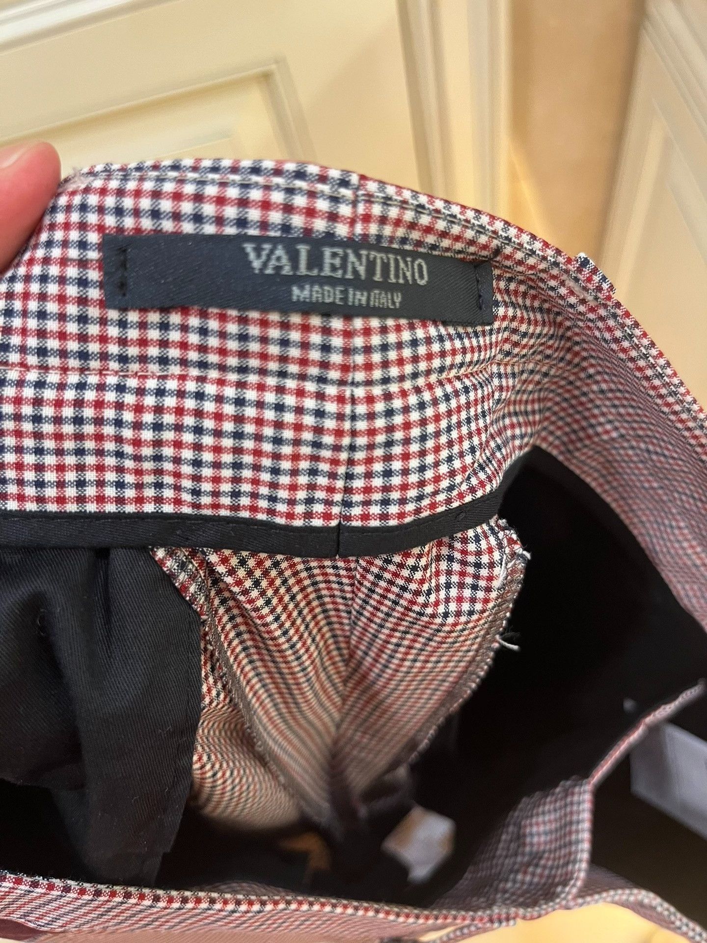 Valentino Valentino Red Check Striped Trousers Size US 28 / EU 44 - 7 Thumbnail