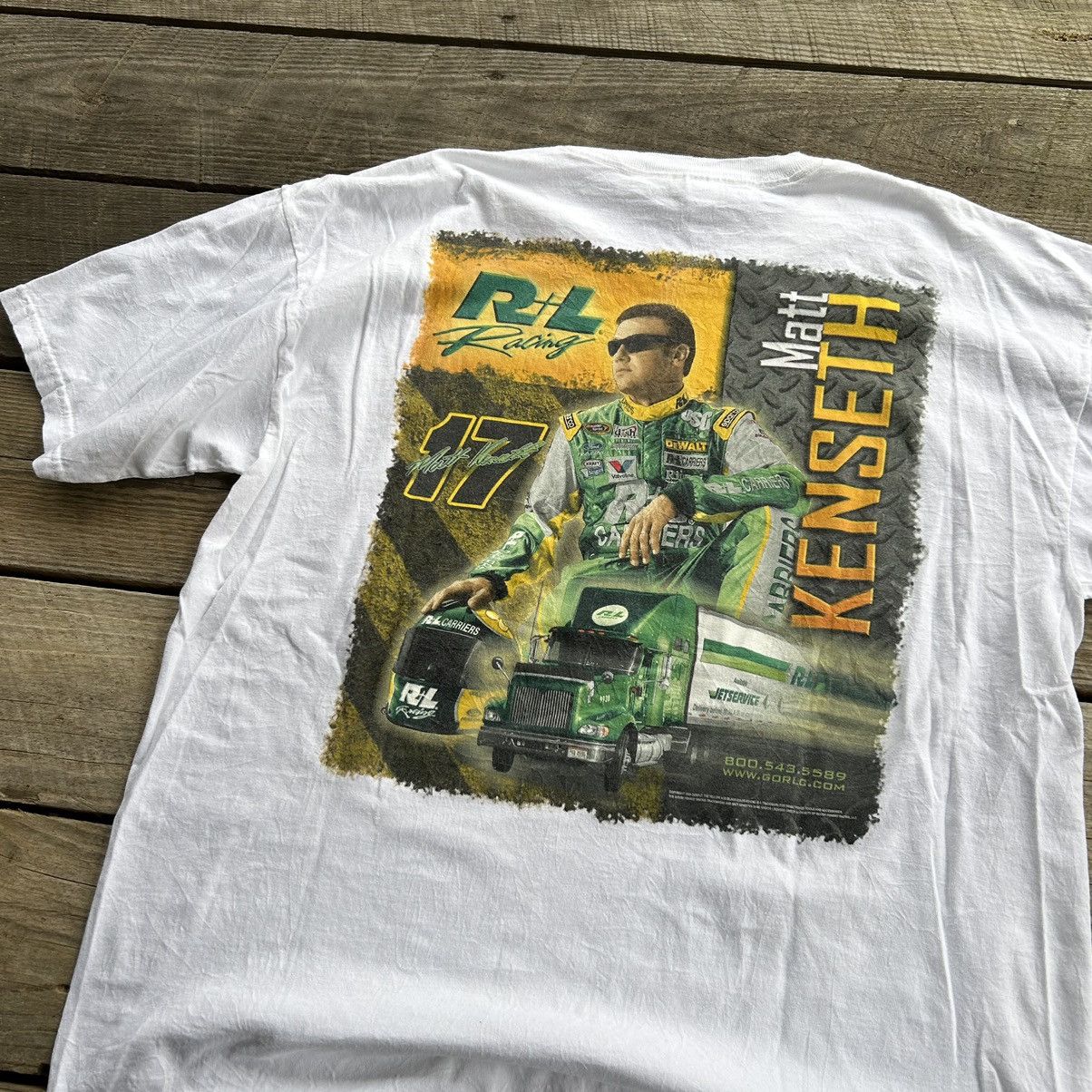 NASCAR Vintage Y2K NASCAR Matt Kenseth Racing Graphic T Shirt Size US XL / EU 56 / 4 - 3 Thumbnail