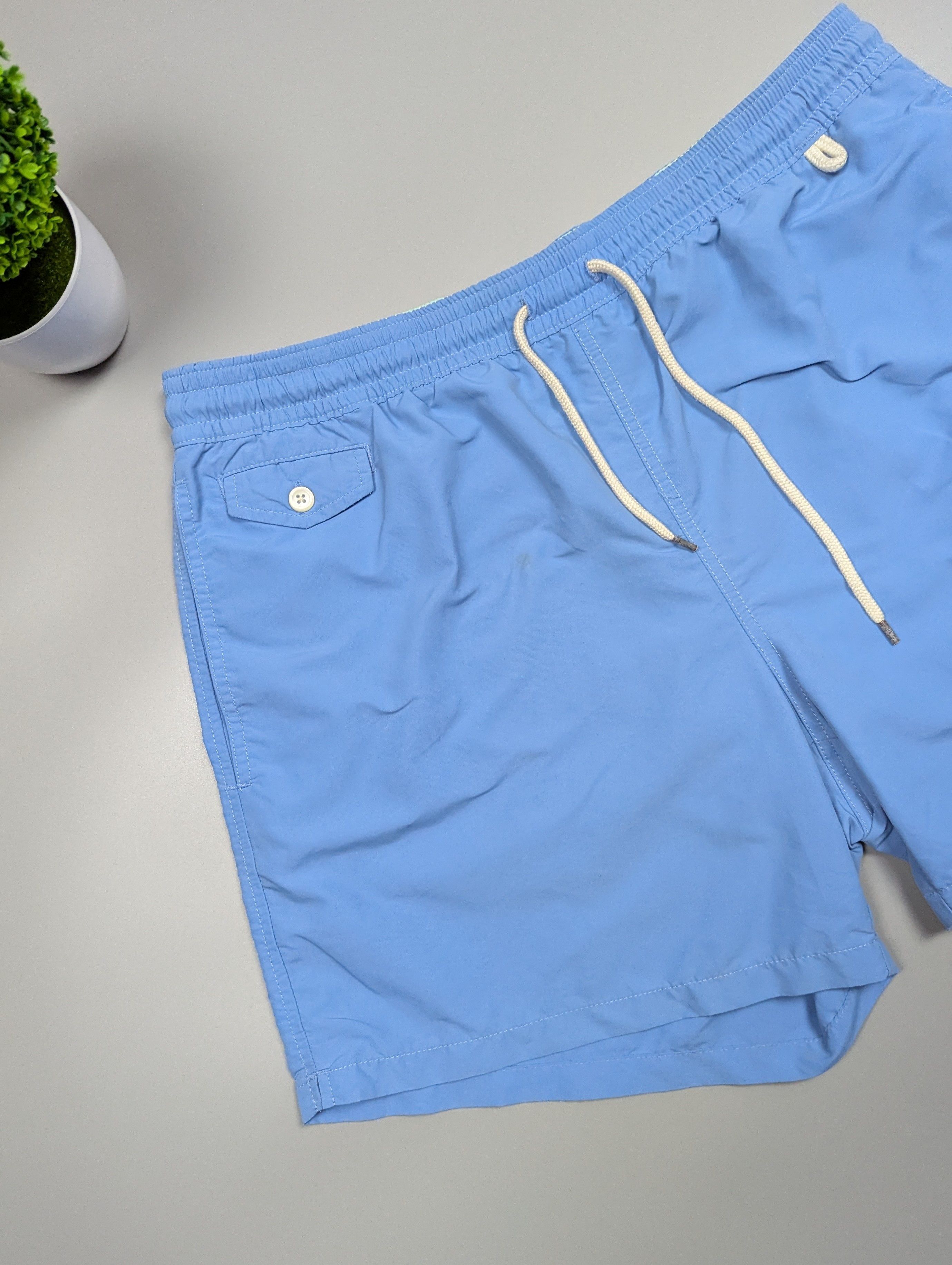 Polo Ralph Lauren × Vintage Polo Ralph Lauren Blue Swim Shorts Trunk Swimming Briefs Size US 36 / EU 52 - 2 Thumbnail