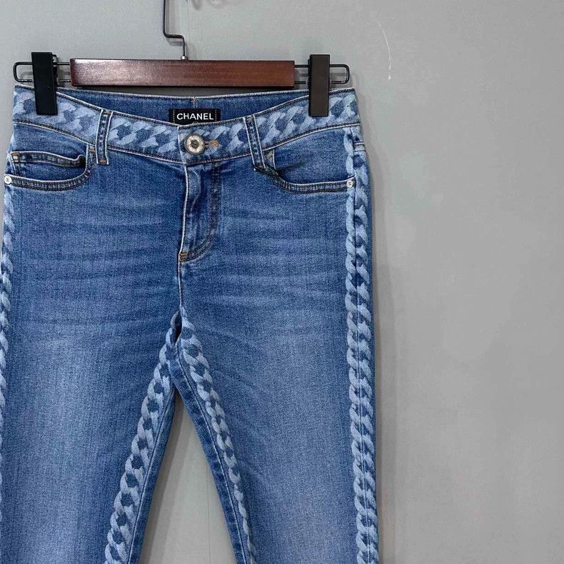 Chanel Chanel Blue straight jeans Size 24" / US 00 / IT 34 - 2 Thumbnail