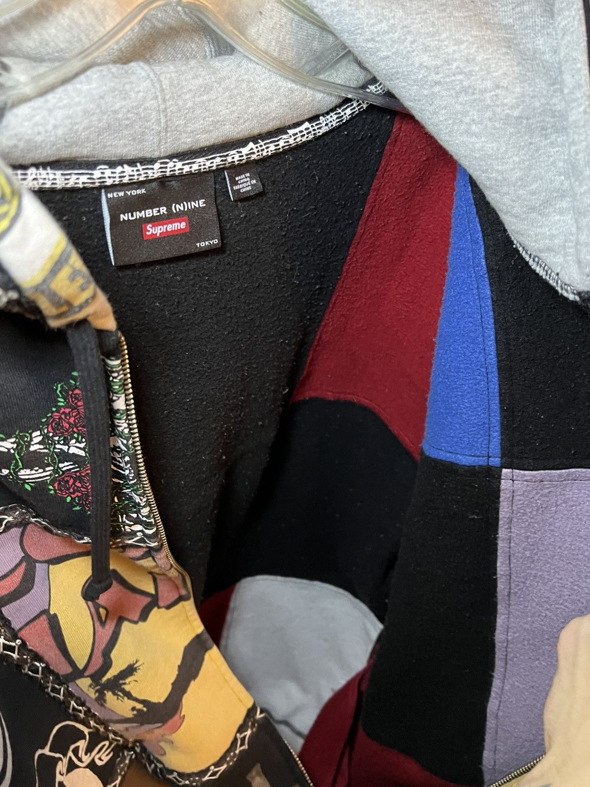 Number (N)ine × Supreme Supreme X Number (N)ine patchwork zip-up hoodie Size US XL / EU 56 / 4 - 10 Thumbnail