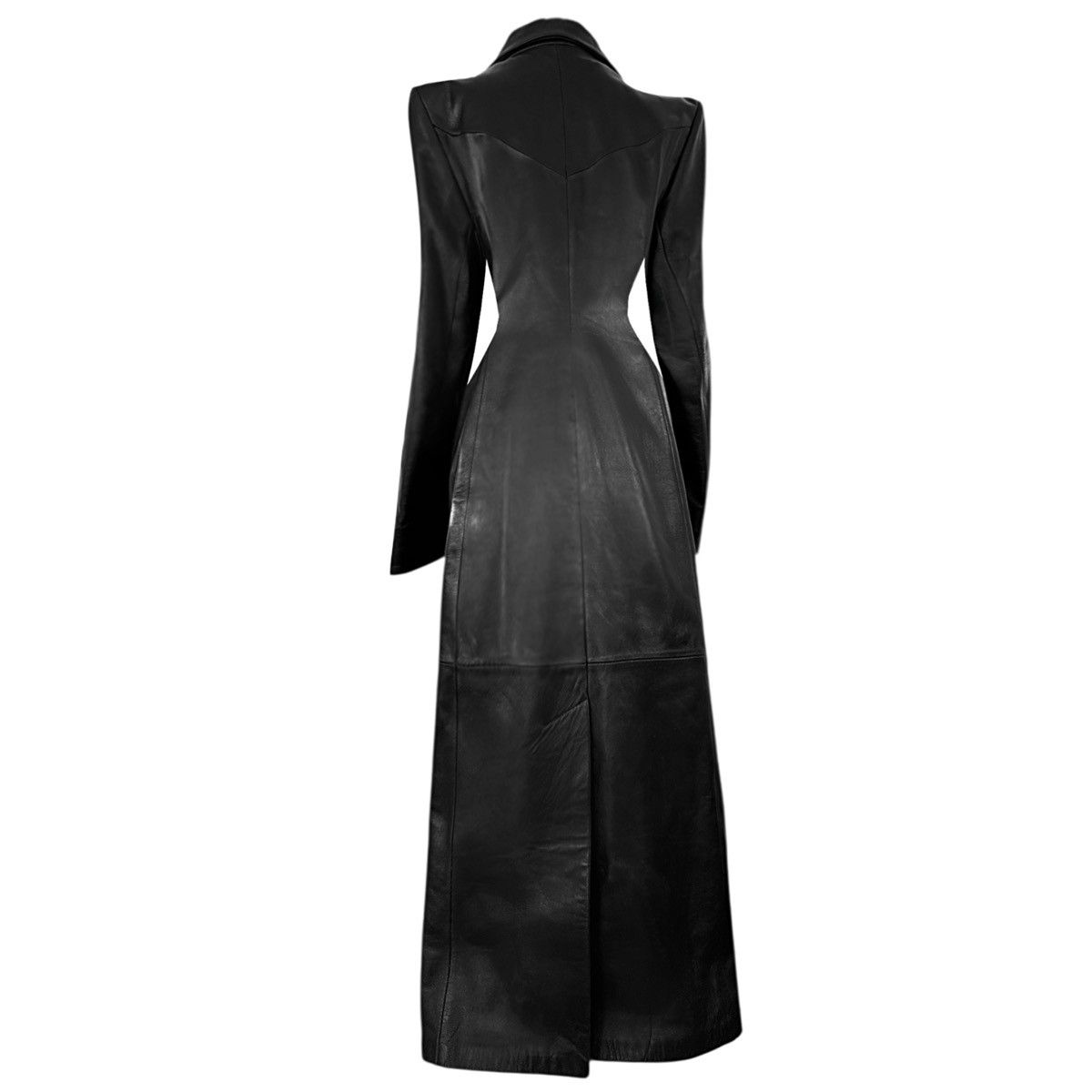Vintage Iconic super long matrix leather coat Size L / US 10 / IT 46 - 2 Thumbnail