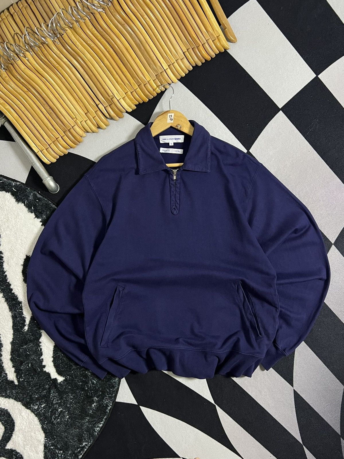 Other CDG by COMME DES GARCONS PLAIN HALF ZIPPER BAGGY SWEATSHIRT Size US L / EU 52-54 / 3 - 6 Thumbnail