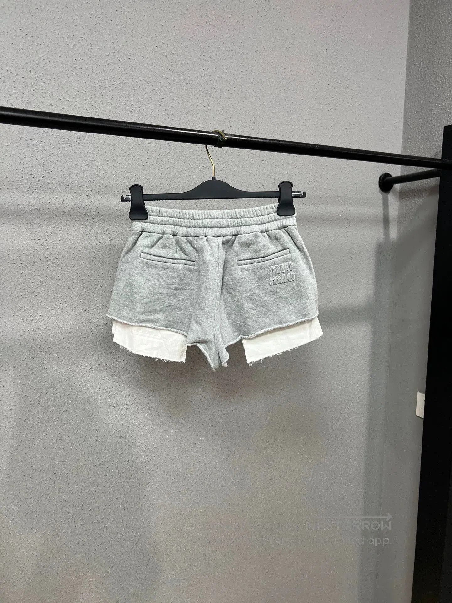 Miu Miu Miumiu Layered Shorts in Gray Color. Size 37" - 1 Thumbnail