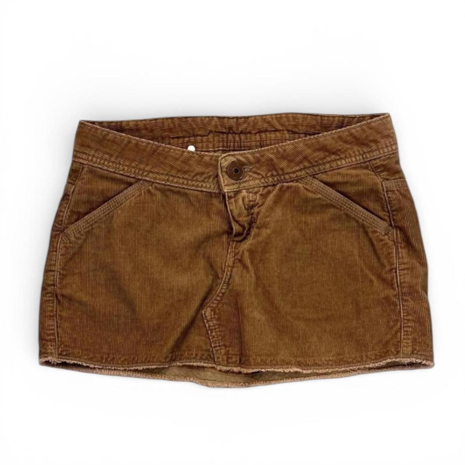 Replay Replay brown corduroy 2000s grunge style mini skirt Size 26" / US 2 / IT 38 - 2 Thumbnail