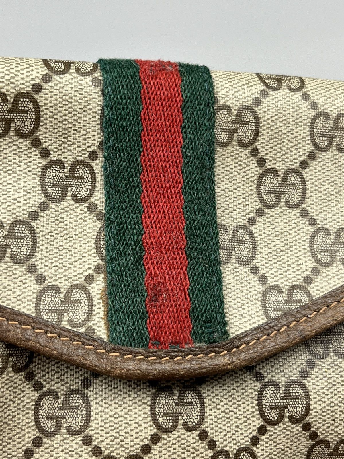 Gucci Vintage GUCCI Monogram Leather Clutch Wallet Bag Size ONE SIZE - 3 Thumbnail