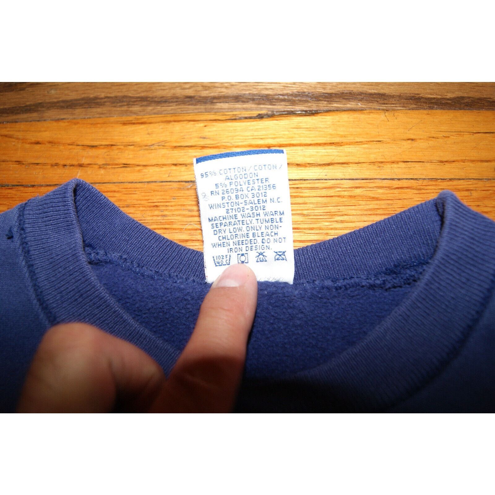Champion VTG Champion Single V Crewneck Sweatshirt L USA Navy Blue Size US L / EU 52-54 / 3 - 4 Thumbnail