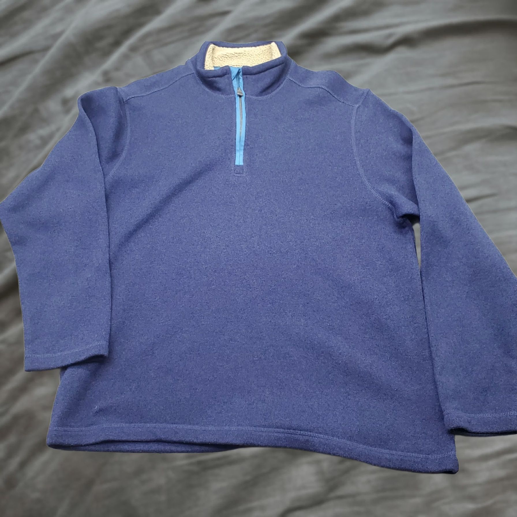 Vintage G.H. Bass & Co. Sweatshirt Mens XXL Blue 1/4 Zip Mock Neck Sherpa Lined Sweatshirt Size US XXL / EU 58 / 5 - 1 Thumbnail