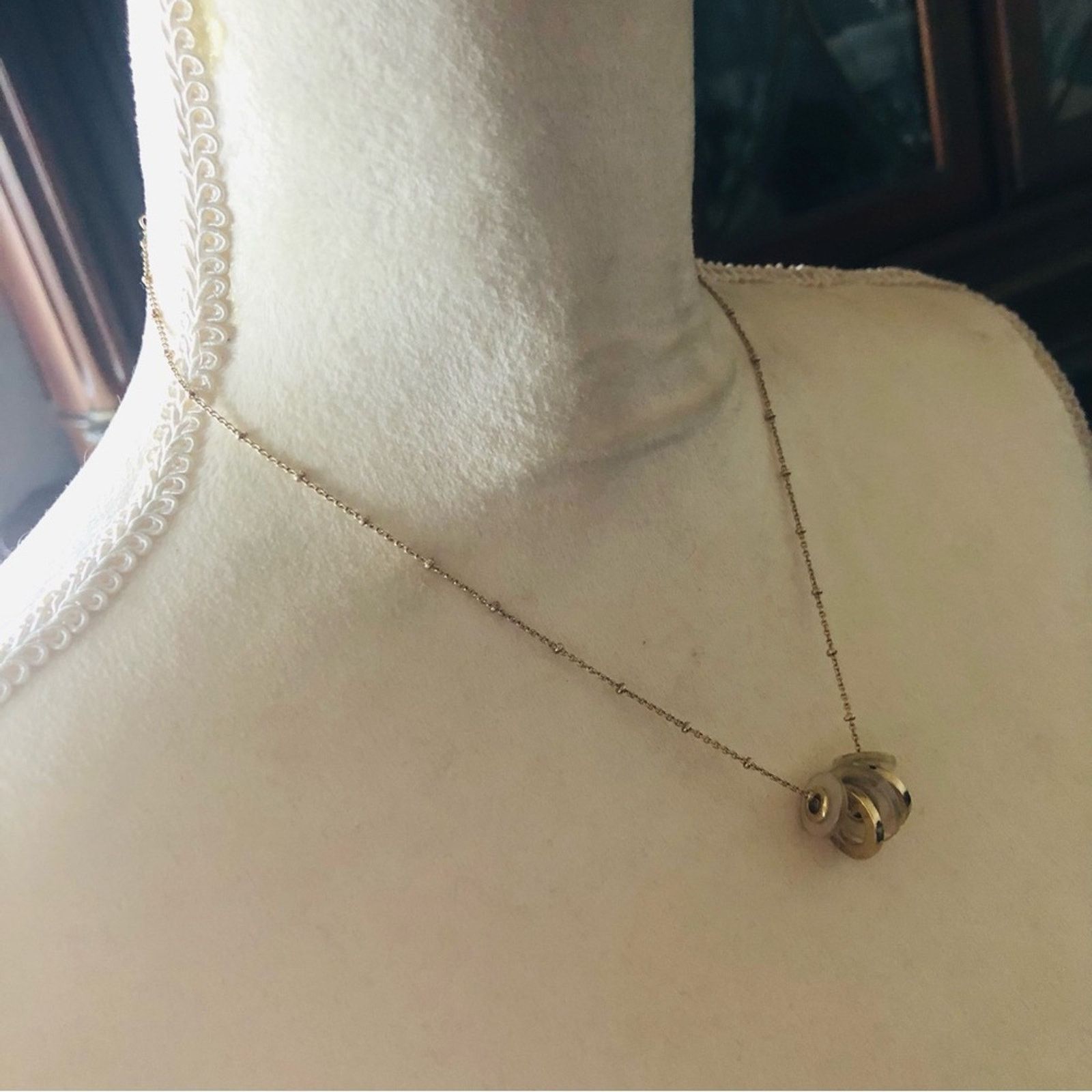 Anne Klein Anne Klein gold and iridescent disc necklace Size ONE SIZE - 3 Thumbnail