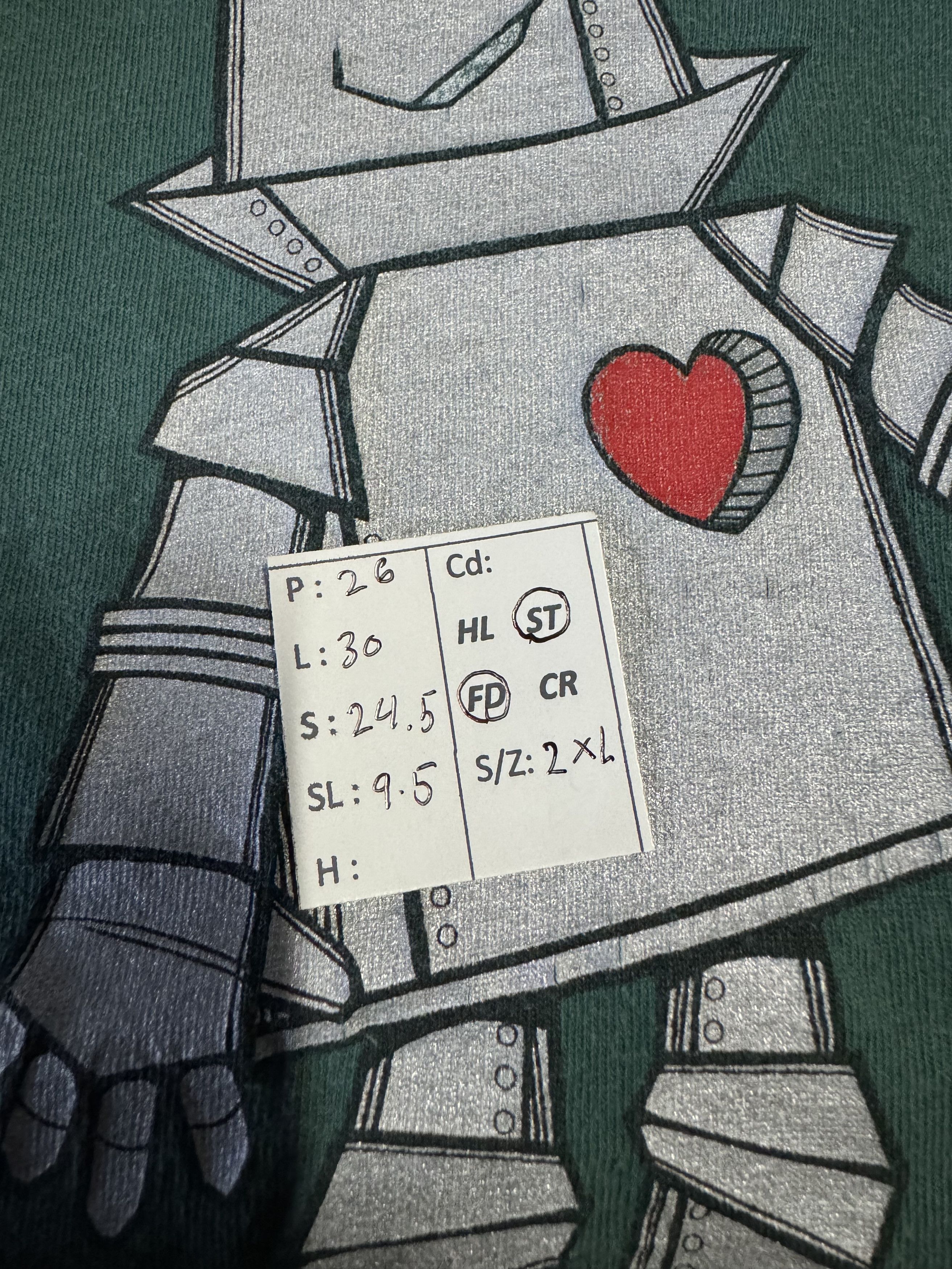 Vintage VINTAGE 90'S HAVE A HEART TIN MAN RECYCLE TEE wizard of oz Size US XXL / EU 58 / 5 - 18 Thumbnail