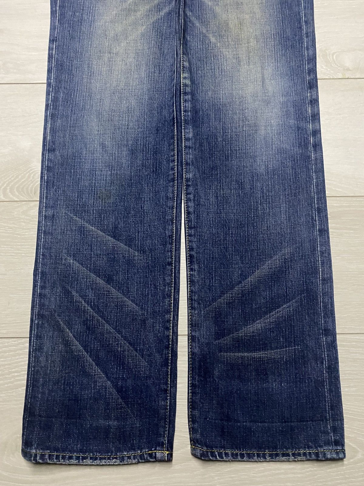 Le Grande Bleu (L.G.B.) Japanese L.B.H Vintage Blue Wash Spike Pocket Loose Jeans Size US 33 - 5 Thumbnail