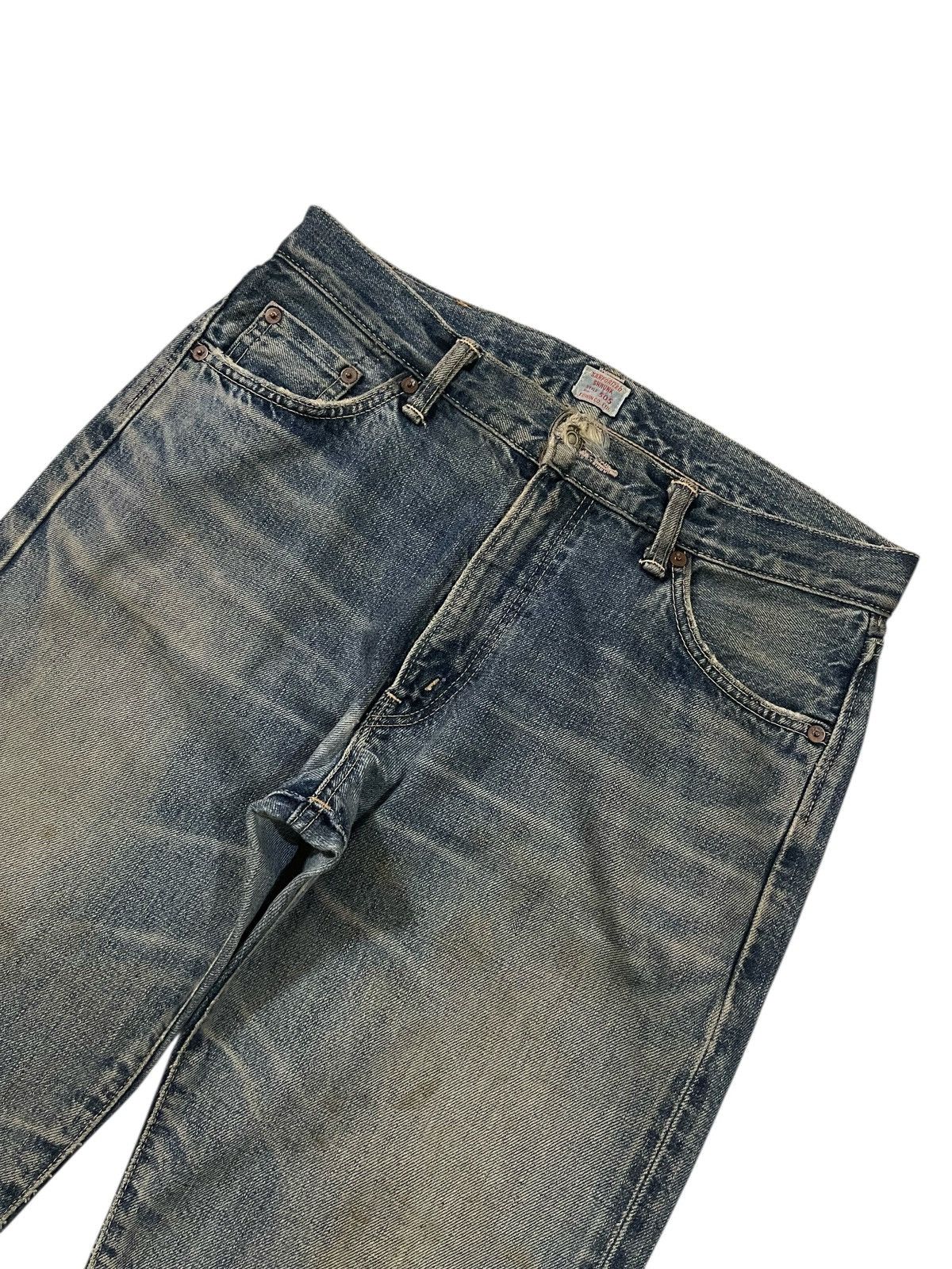 Vintage SELVEDGE💥 Vintage 00s Edwin 505 Blue Dirt Washed Denim Jeans Size US 31 - 3 Thumbnail