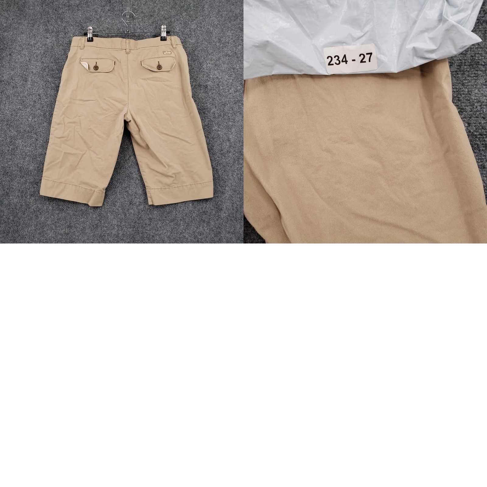 Vintage Polo Jeans Co Polo Jeans Shorts Bermuda Chino Flat Front Womens 8 Khaki Beige Cotton Twill Stretch Regular 12in Inseam Casual Womens Size 24" / US 00 / IT 34 - 10 Thumbnail