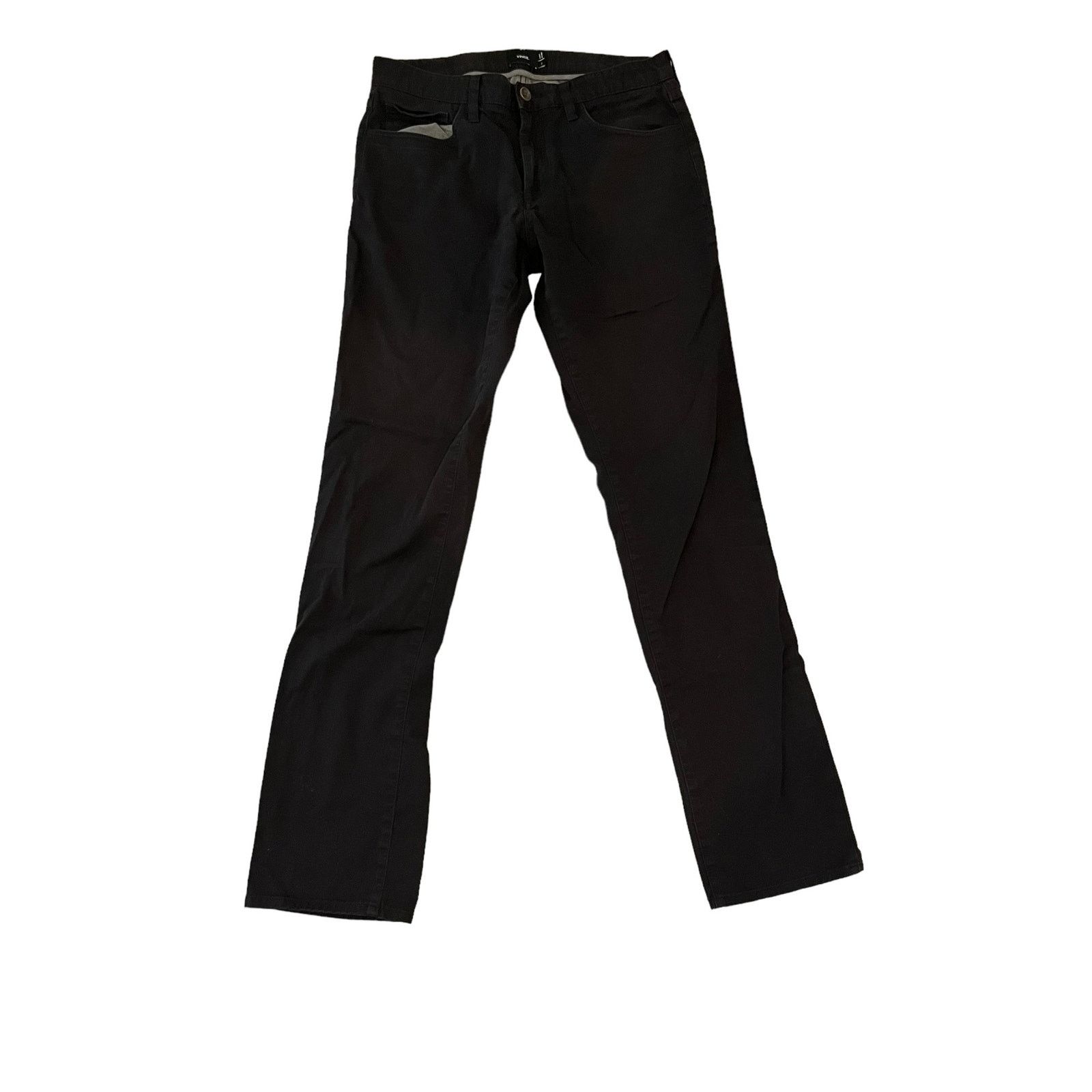Vince Vince Men's Black Straight-Leg Jeans, 98% Cotton 2% Spandex Size US 31 - 1 Thumbnail