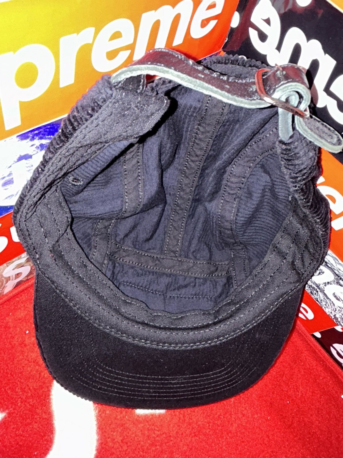 Supreme Supreme Corduroy Camp Cap Black FW16 NEW Size ONE SIZE - 6 Thumbnail