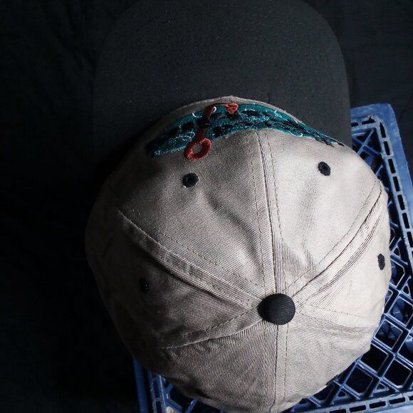 Other Deadstock Vintage Hooked On Fishing Two Tone Snap Hat Cap Size ONE SIZE - 4 Thumbnail