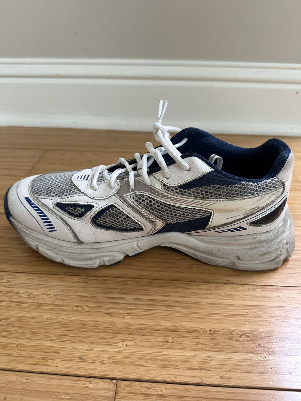Helmut Lang Axel Arigato Marathon Runner White Blue Dad Sneakers 11 Size US 11 / EU 44 - 4 Thumbnail