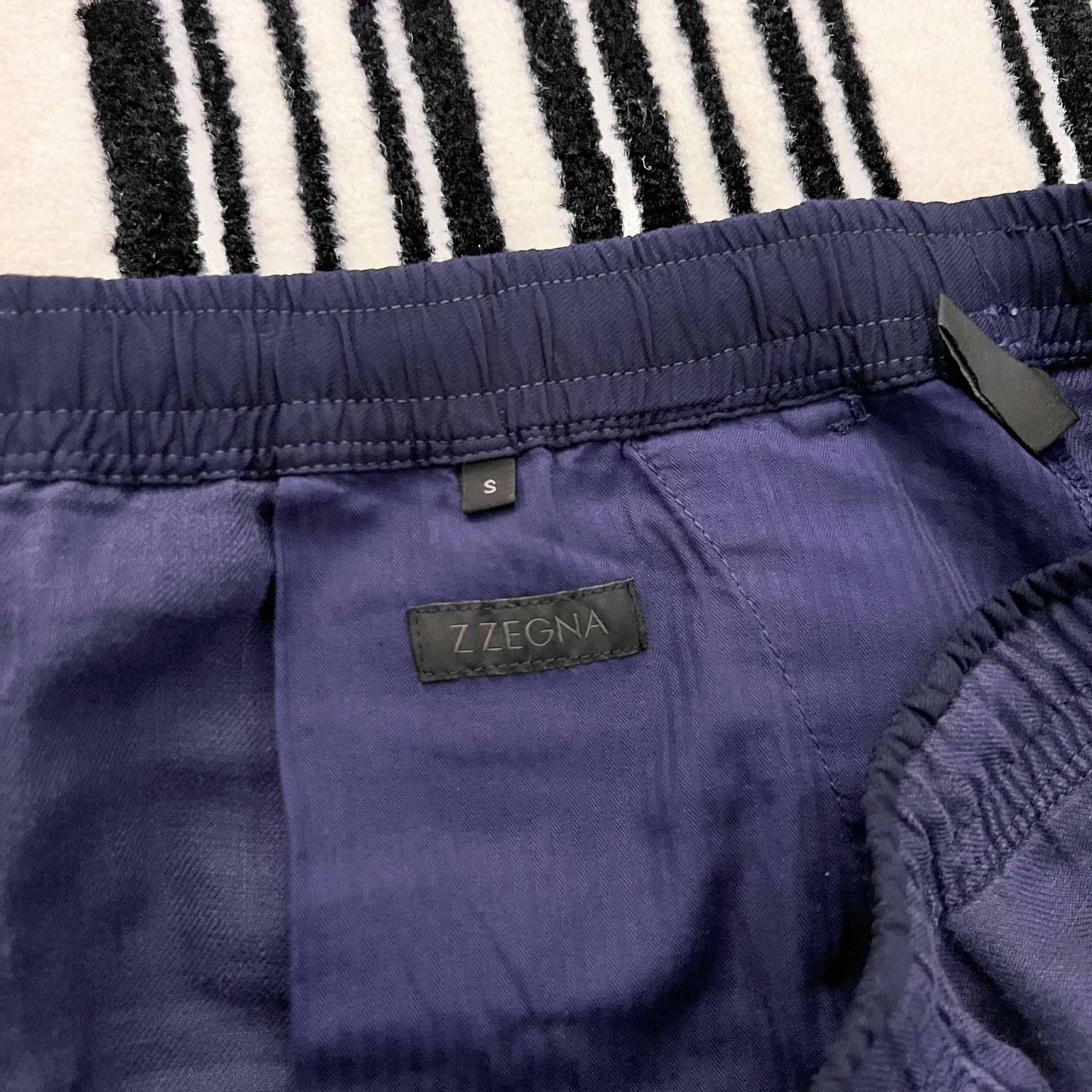 Z Zegna Z Zegna Relaxed Deep Blue Drawstring Trousers Pants Size US 29 - 5 Thumbnail