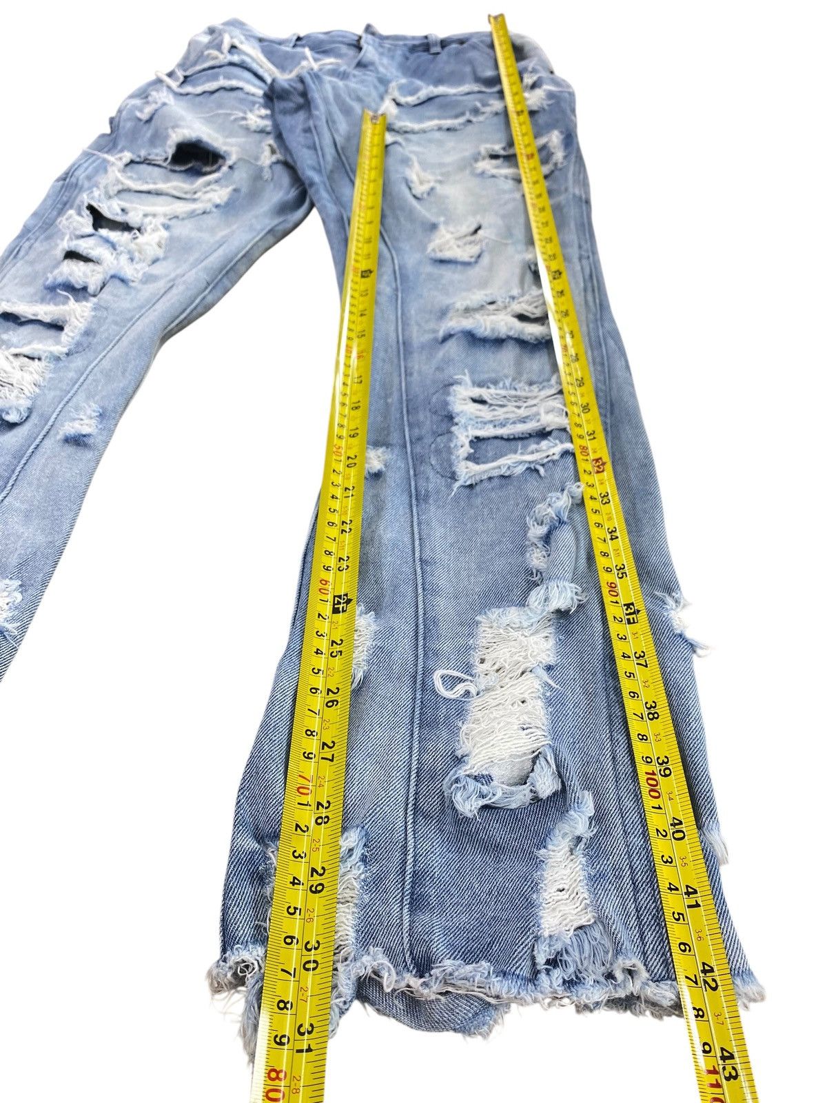 If Six Was Nine Japanese Brand Dualism Distressed Patchwork Faded Jeans Size US 30 / EU 46 - 11 Thumbnail