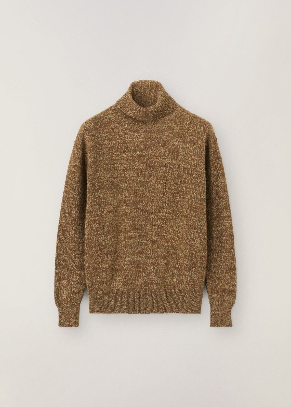 image of Loro Piana O1Loc1C0124 Polo Neck Sweater In Brown, Men's (Size Medium)