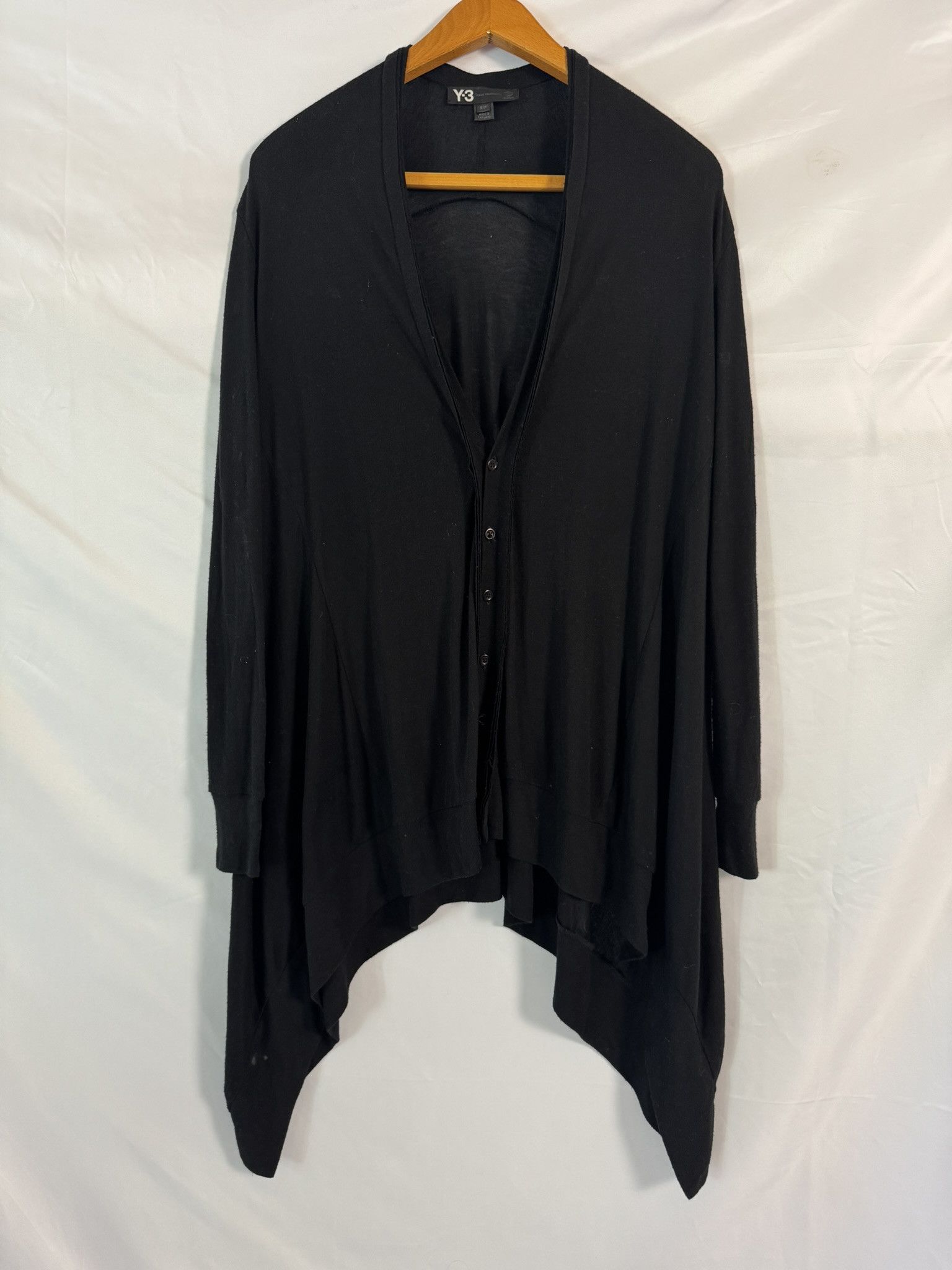 Yohji Yamamoto Y-3 Yohji Yamamoto x Adidas Asymmetric Cardigan - Size S/P - Size ONE SIZE - 1 Thumbnail