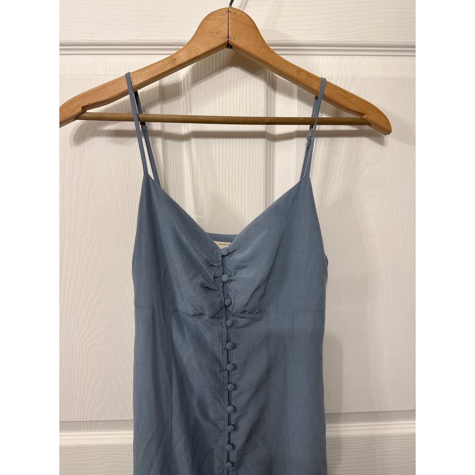 Grade & Gather Grade & Gather Button Down Spaghetti Strap Midi Dress, S Size S / US 4 / IT 40 - 4 Thumbnail