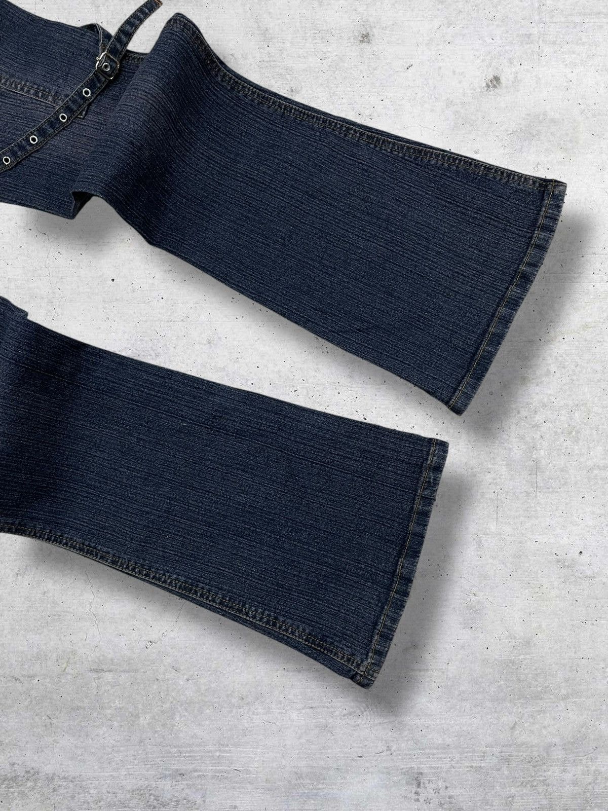 Beauty Beast VINTAGE HAPHAZARD 90S JAPAN DESIGNER FLARED BONDAGE OG DENIM Size US 27 - 13 Thumbnail