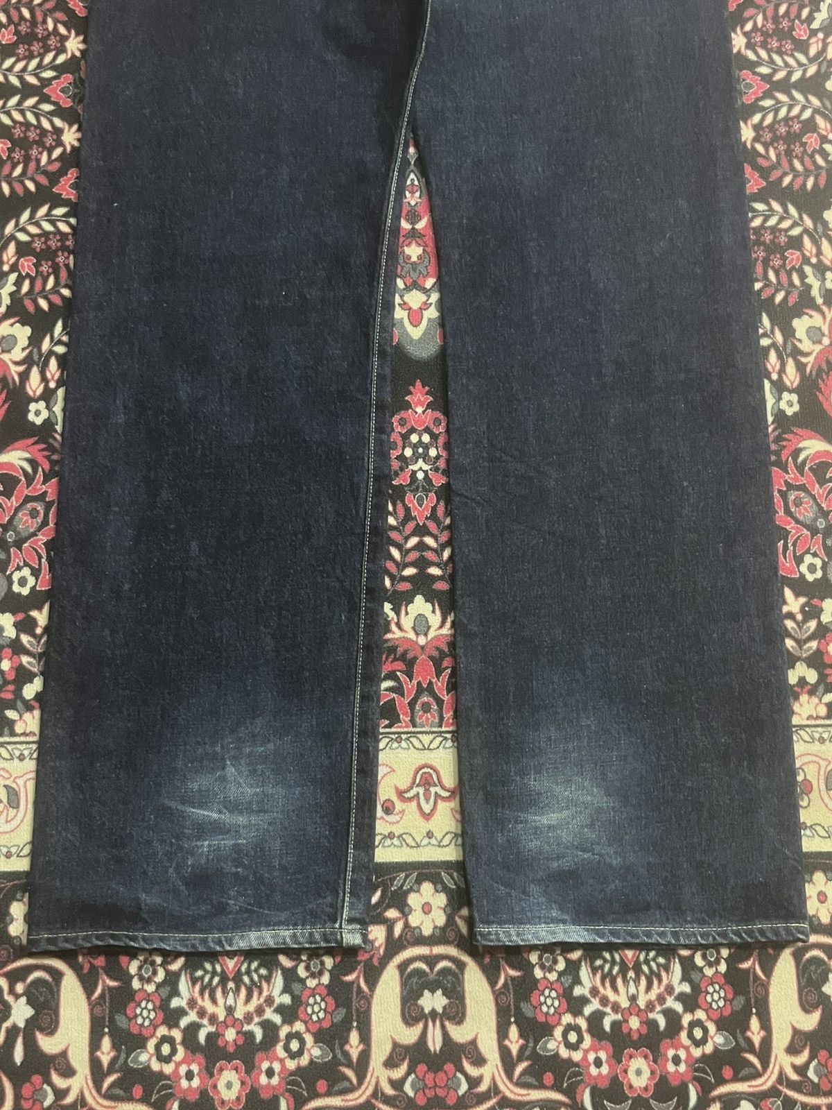 Vintage Vintage Octopus Army Indigo Wash Straight Leg Selvedge Jeans Size US 34 / EU 50 - 12 Thumbnail