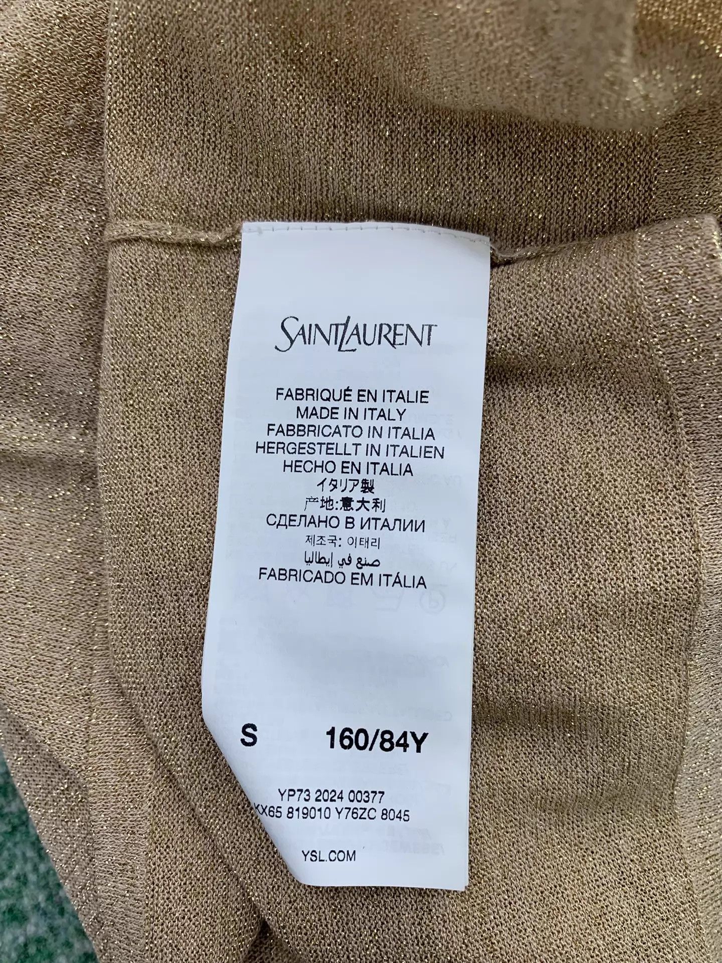 Yves Saint Laurent YSL gold tank top S NWT Size S / US 4 / IT 40 - 5 Thumbnail