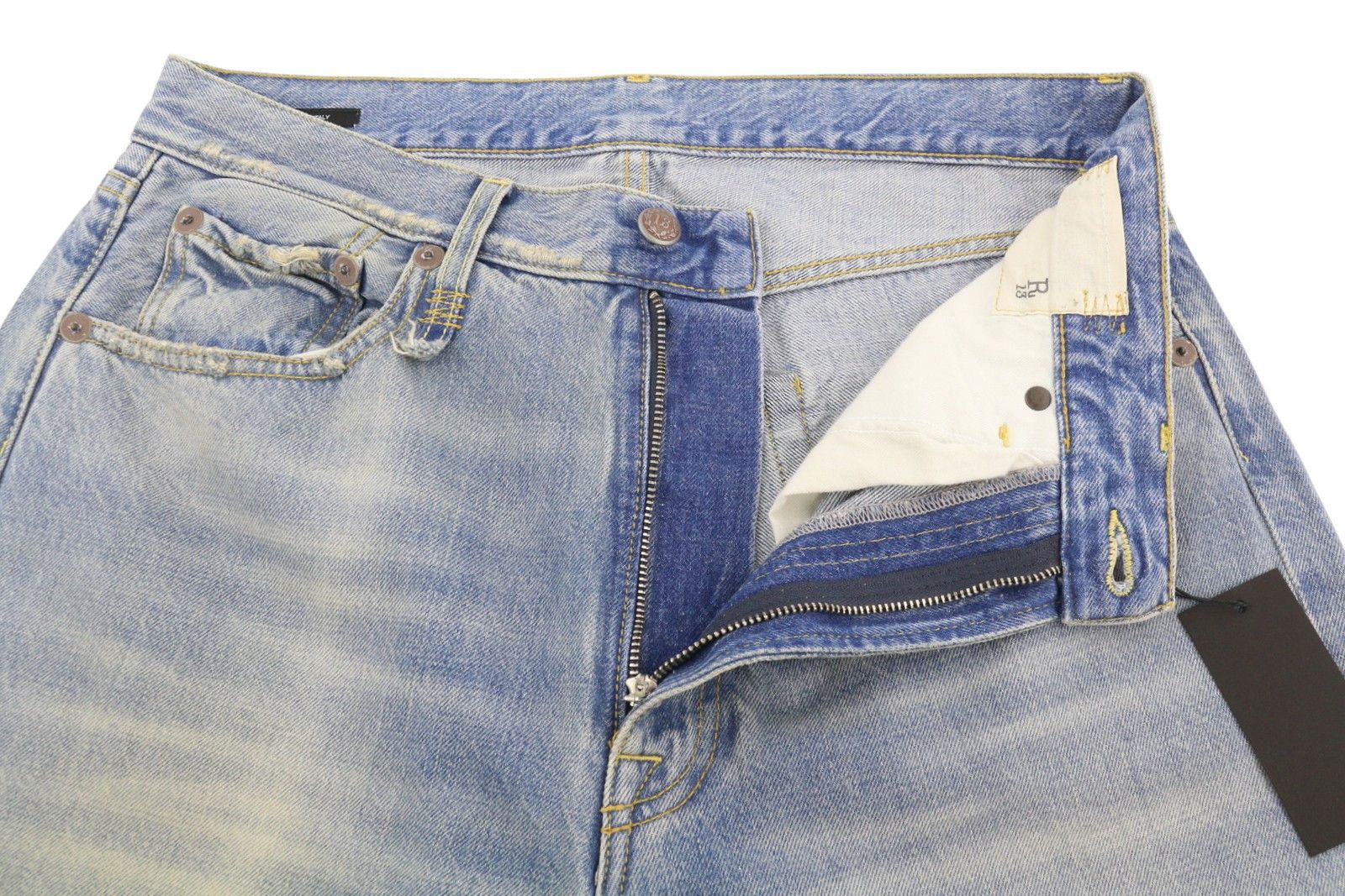 R13 X-BF 27 Merrin Blue Washed Low Rise PF25 Jeans 87206 Size 27" / US 4 / IT 40 - 5 Thumbnail