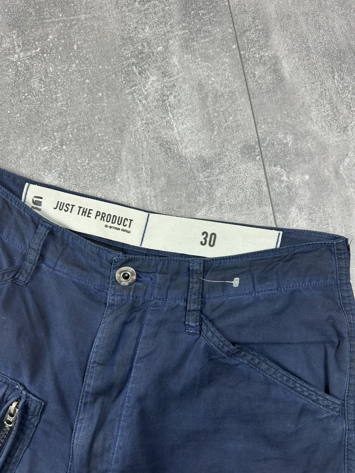 G-Star G Star Raw Japanese Navy Blue Faded Cargo Short Size US 30 / EU 46 - 12 Thumbnail