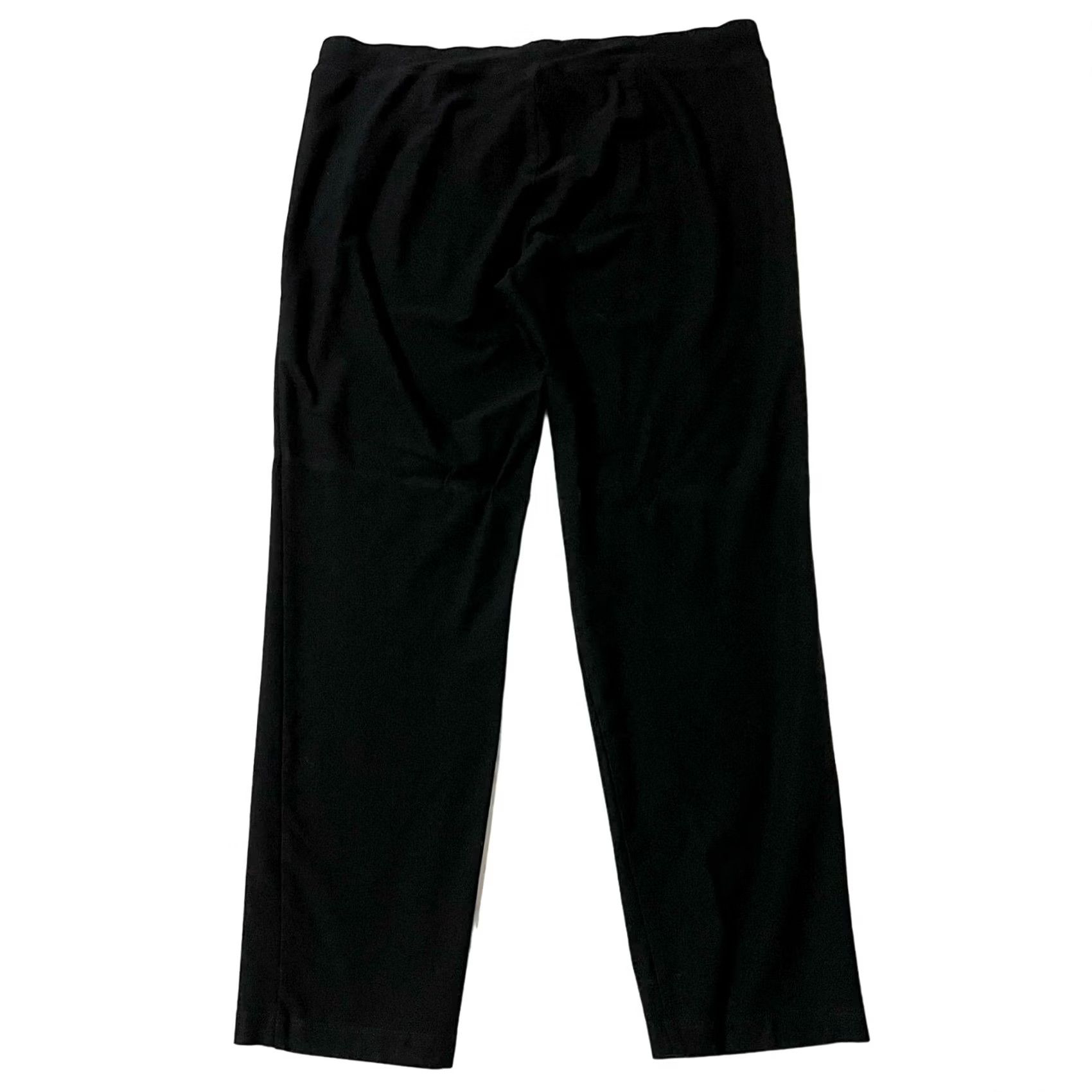 Eileen Fisher Eileen Fisher Black Pants Crepe Pull-on High Rise Elastic Waist Stretch Size M Womens Chino Straight 34In Length 26.5In Inseam Size 32" / US 10 / IT 46 - 3 Thumbnail