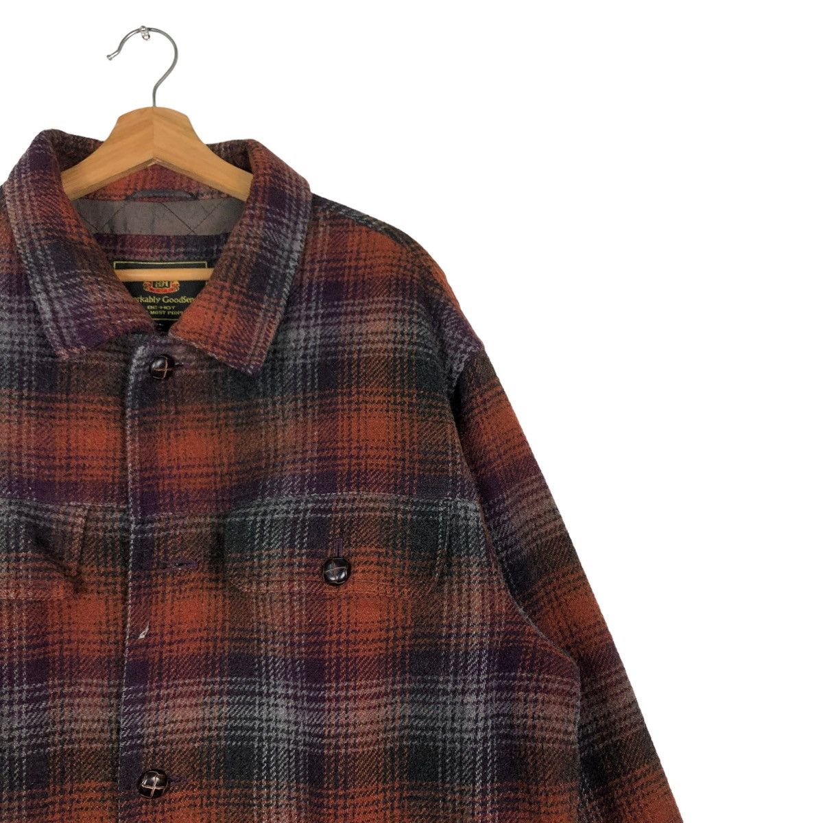 Flannel 🔥VINTAGE WOOL FLANNEL JACKET ZIPPER BE-HOT ISSEY MIYAKE Size US L / EU 52-54 / 3 - 4 Thumbnail