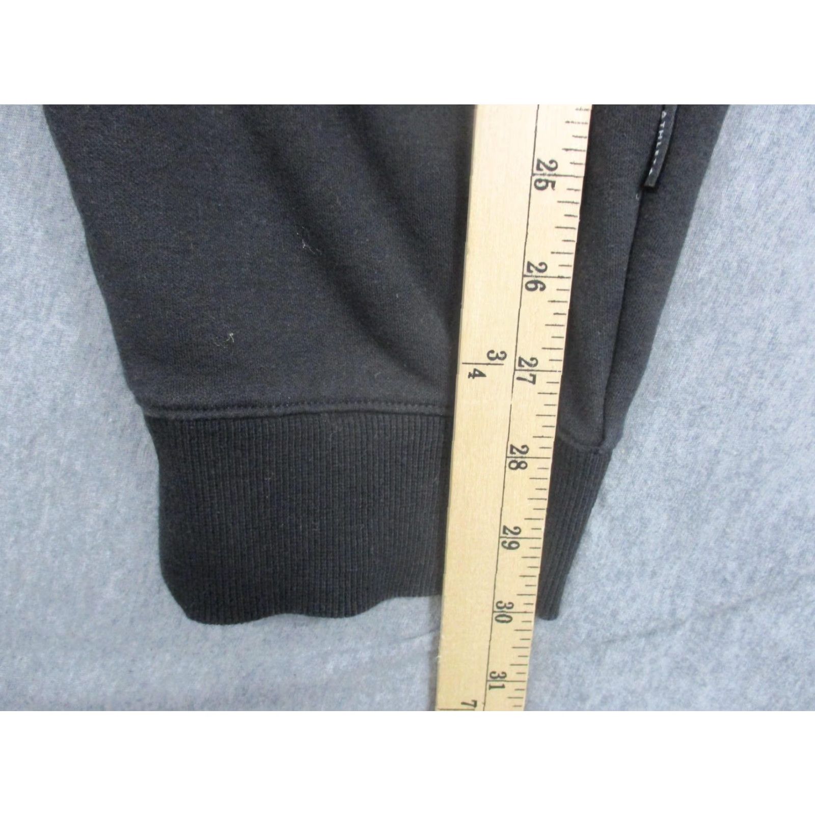 Athleta Athleta Triumph Jogger Pants MT Tall Womens Black Fleece Gym Yoga Tapered Pockets Elastic Waist Size 32" / US 10 / IT 46 - 4 Thumbnail