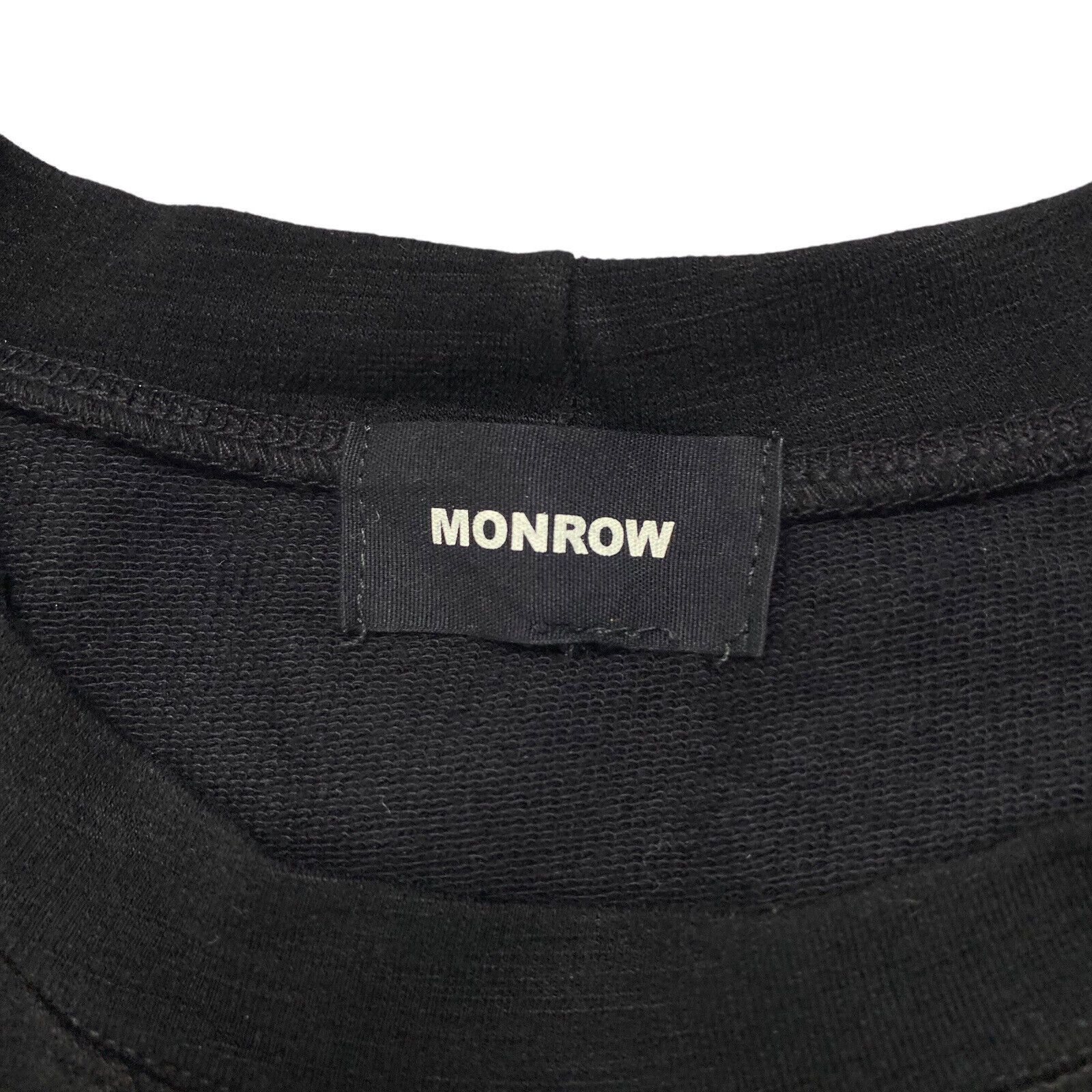 MONROW MONROW Supersoft Crew Neck Sweatshirt Sweater Black Medium Size US M / EU 48-50 / 2 - 3 Thumbnail