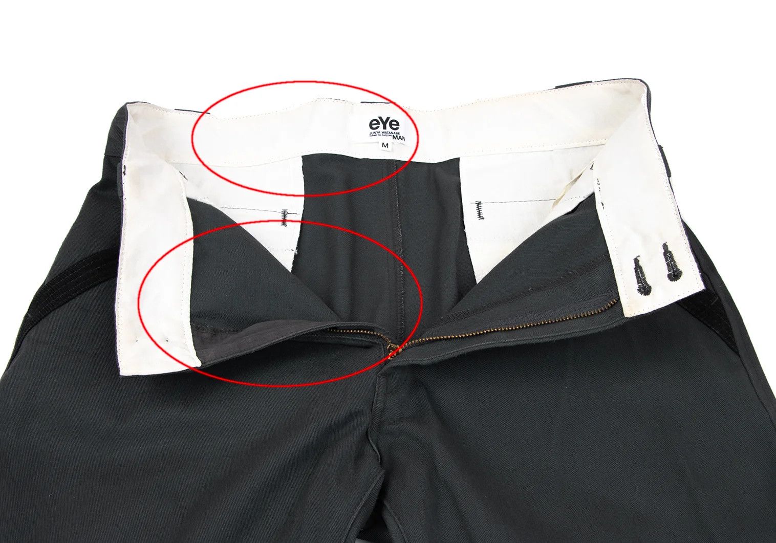Junya Watanabe Leather Patch Cropped Tapered Pants in Charcoal M Size US 38 / EU 54 - 6 Thumbnail