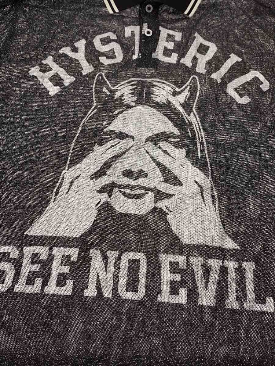 Hysteric Glamour "SEE NO EVIL" Devil Woman Open Polo Shirt Size US L / EU 52-54 / 3 - 4 Thumbnail