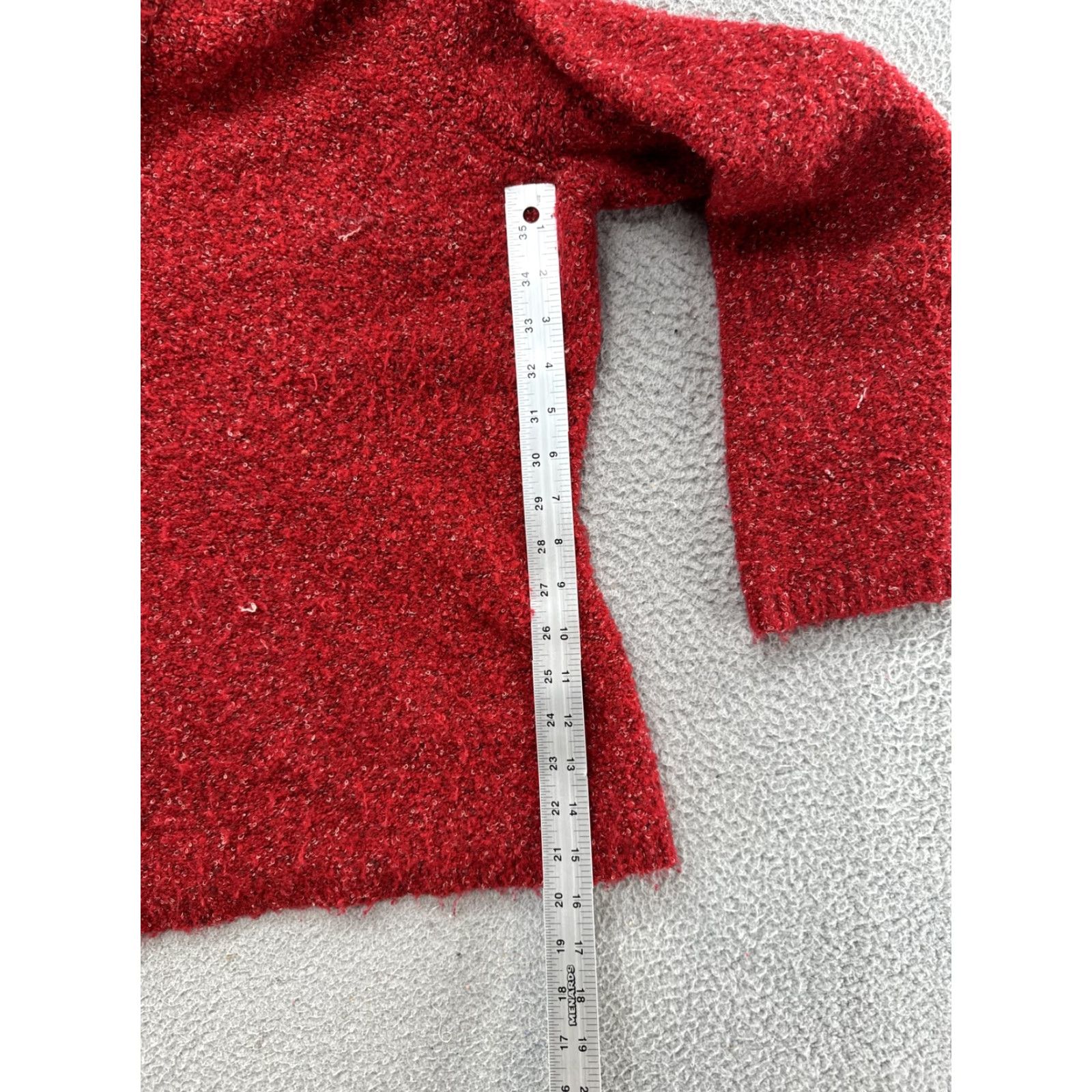 Liz Claiborne VINTAGE Villager Liz Claiborne Red Hooded Pullover V-Neck Sweater Plus Size 1X Womens Shovel? Size XL / US 12-14 / IT 48-50 - 4 Thumbnail