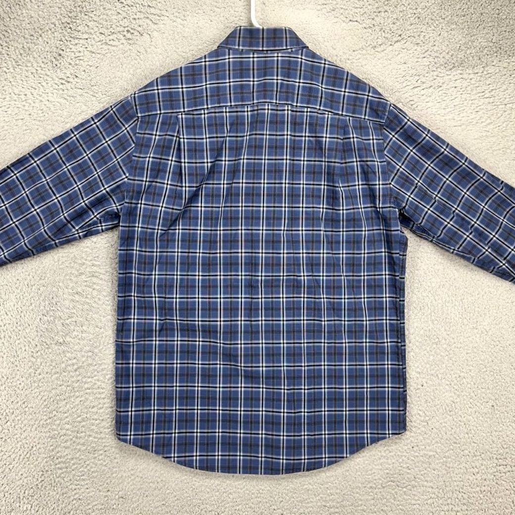 Jos. A. Bank Jos. A. Bank Traveler Travel Tech Shirt Men Medium Blue Plaid Tailored Button Up Size US M / EU 48-50 / 2 - 3 Thumbnail