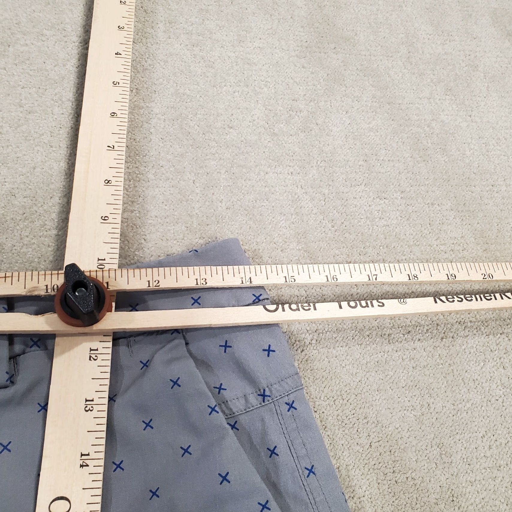 Lululemon Lululemon Shorts Mens 30 Gray Flat Front Geometric Chino Cotton Blend Spandex Pockets Regular Vintage No Size US 30 / EU 46 - 3 Thumbnail