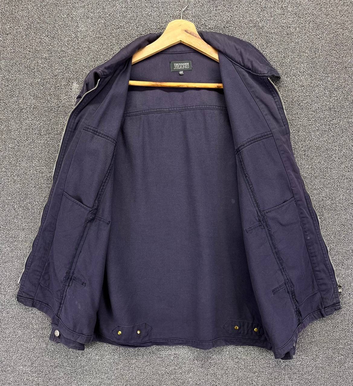 Trussardi Vintage Trussardi Jeans Luxury Rare Zip Up Jacket Size US L / EU 52-54 / 3 - 5 Thumbnail