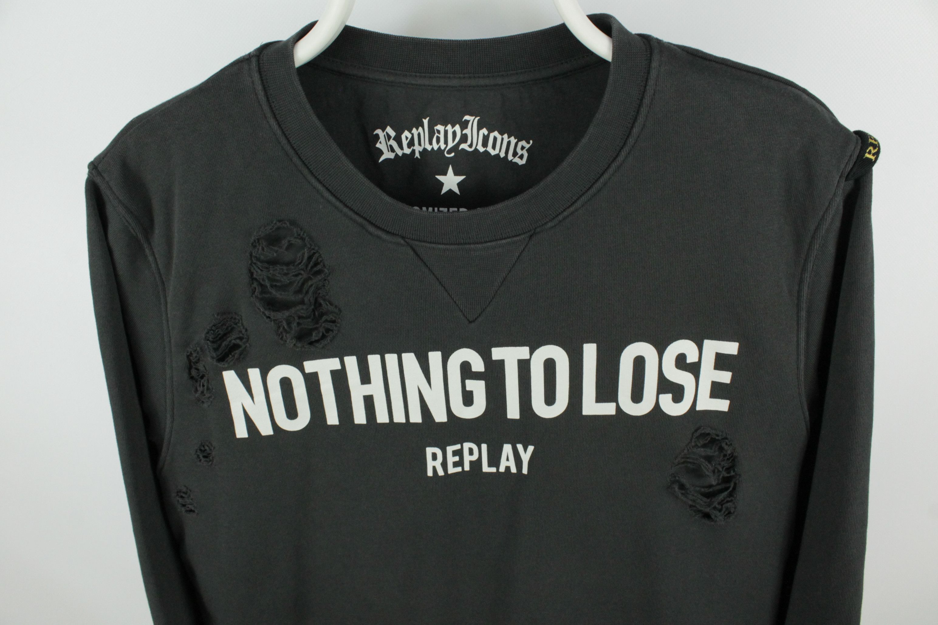 Replay Replay Limited Edition Ripped Patched Crewneck Sweatshirt Size US L / EU 52-54 / 3 - 2 Thumbnail