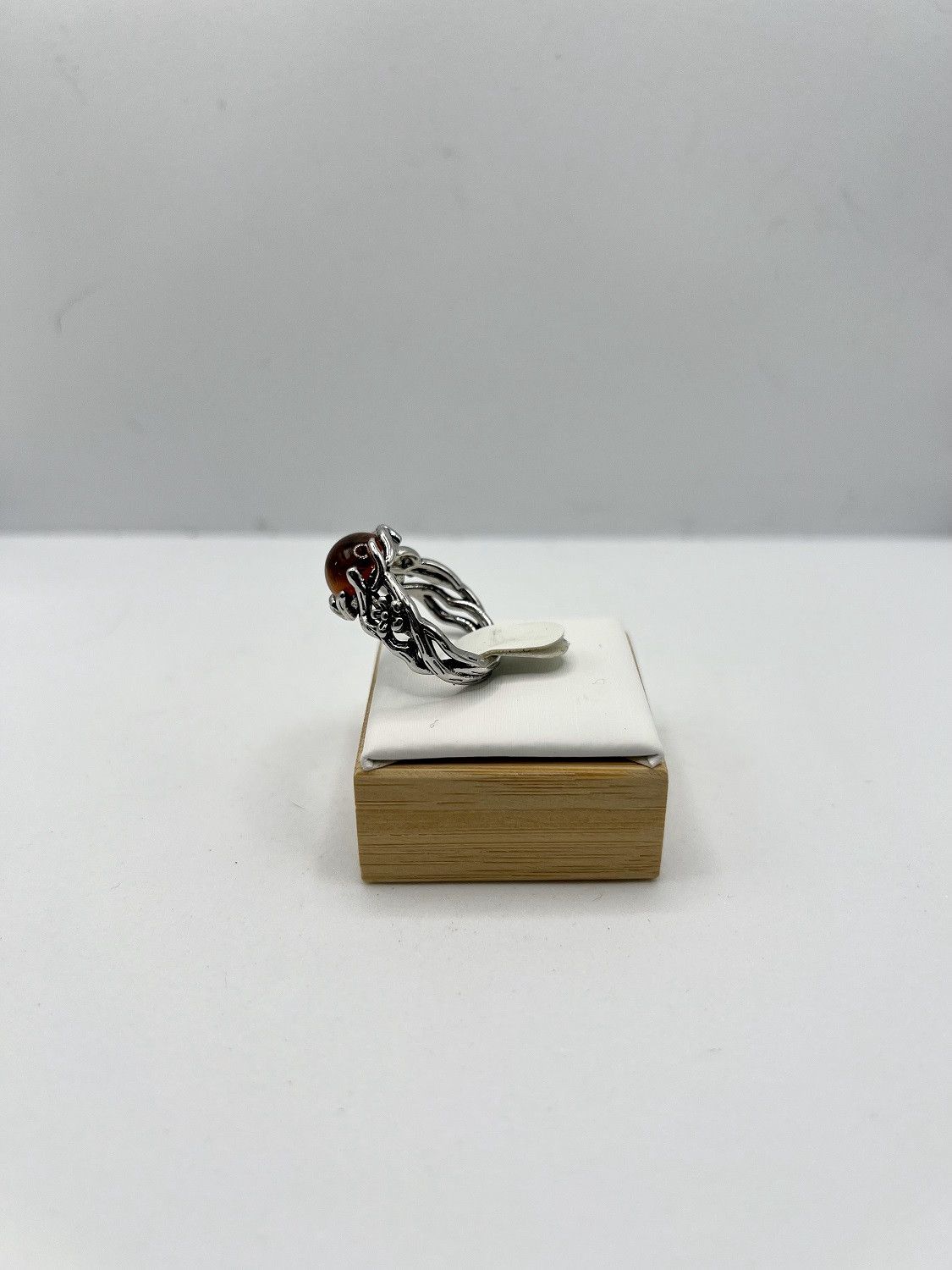 Handmade Amber Crystal Tibetan Silver Ring - size 6.75 Size ONE SIZE - 2 Thumbnail