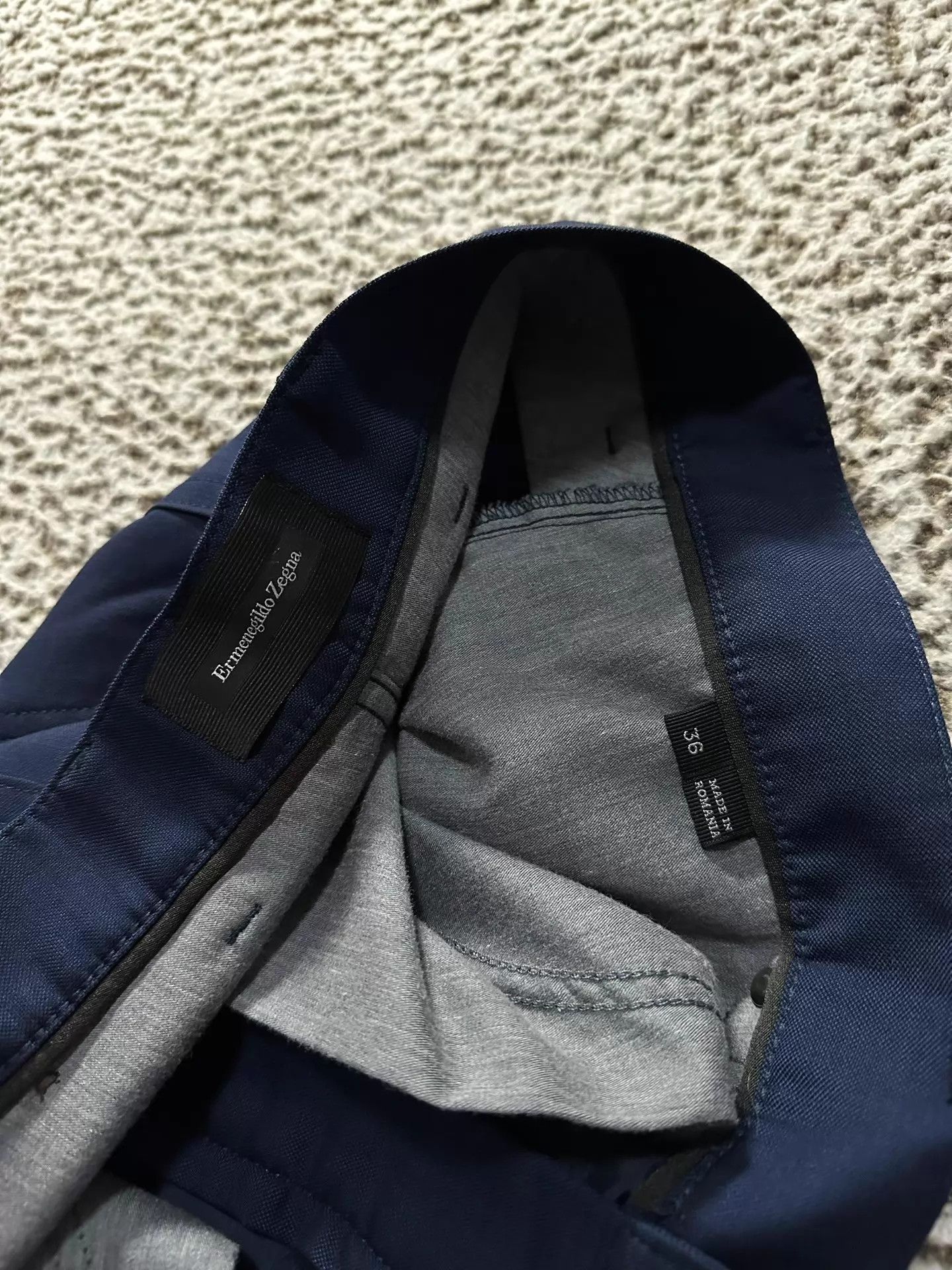 Ermenegildo Zegna Zegna Main Line Wool Navy Casual Pants Waist 52-54 Size US 36 / EU 52 - 2 Thumbnail