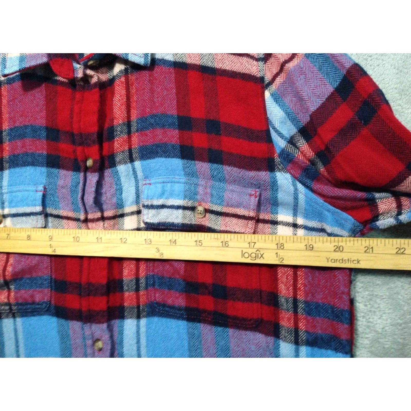 American Eagle Outfitters American Eagle Outfitters Shirt Womens L Red Plaid Flannel Classic Cotton Viscose Pockets Button-Up Size L / US 10 / IT 46 - 5 Thumbnail