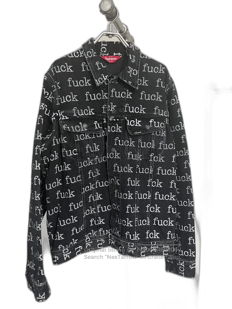 Supreme Supreme Denim Jacket with Repeated Text. Size US L / EU 52-54 / 3 - 1 Thumbnail